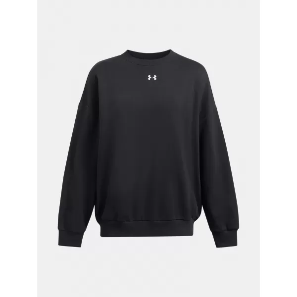  Női pulóver UNDER ARMOUR RIVAL FLEECE OS CREW FEKETE 