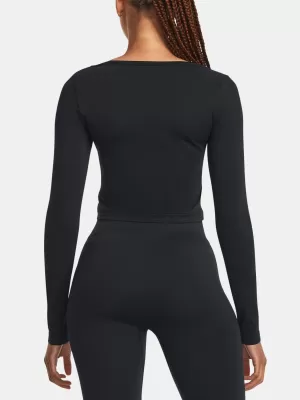 Női póló UNDER ARMOUR TRAIN SEAMLESS LS 1379150-001 FEKETE
