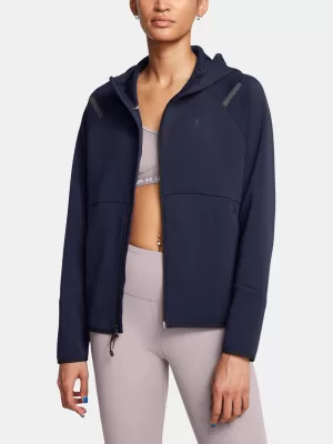 Női pulóver UNDER ARMOUR UNSTOPPABLE FLEECE FZ 1379842-410 KÉK