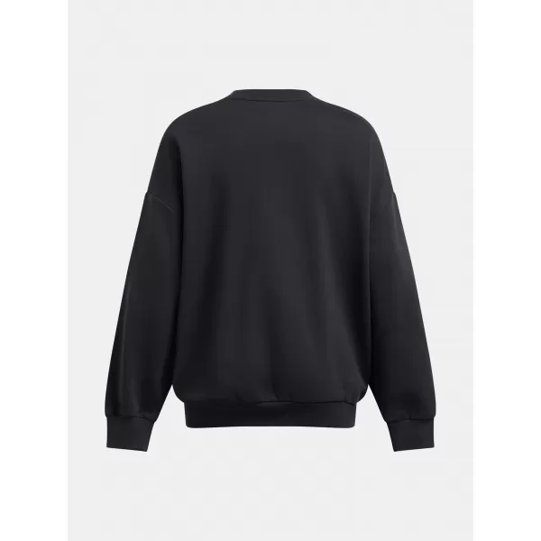  Női pulóver UNDER ARMOUR RIVAL FLEECE OS CREW FEKETE 