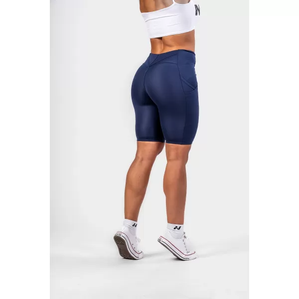  GYM THERAPY 628 SÖTÉKKÉK Nebbia 10 hüvelykes magas derekú kerékpáros rövidnadrág 
