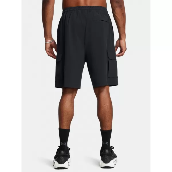  Férfi rövidnadrág UNDER ARMOUR VIBE WOVEN CARGO SHORT 1386560-001 FEKETE 