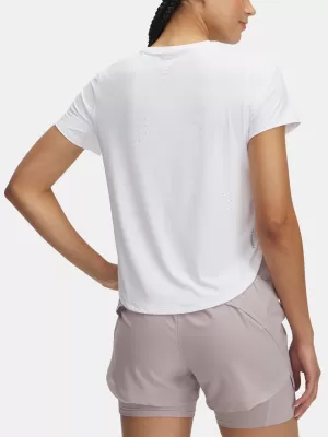 Női póló UNDER ARMOUR LAUNCH ELITE SHORTSLEEVE 1389564-100 FEHÉR