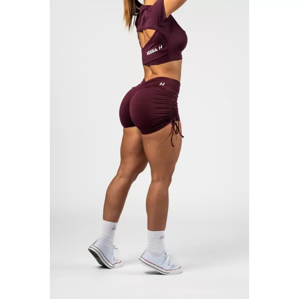  Push-up rövidnadrág fűzéssel STRONG BEAUTY 429 DARK RED Nebbia 
