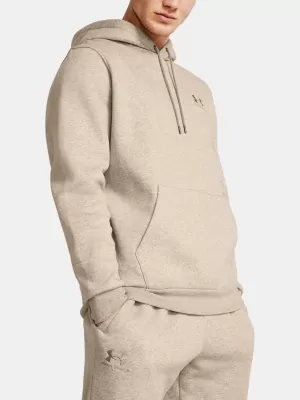 Férfi pulóver UNDER ARMOUR ESSENTIAL FLEECE HOODIE 1373880-203 BARNA