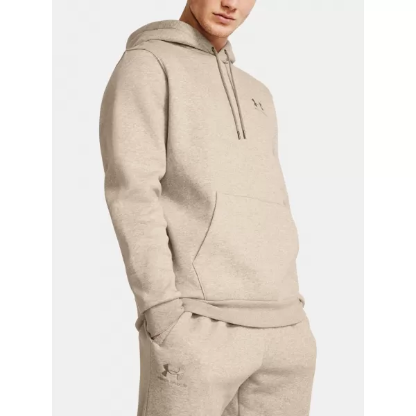  Férfi pulóver UNDER ARMOUR ESSENTIAL FLEECE HOODIE 1373880-203 BARNA 