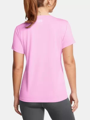 Női póló UNDER ARMOUR TECH SSV- TWIST 1384227-638 RÓZSASZÍN
