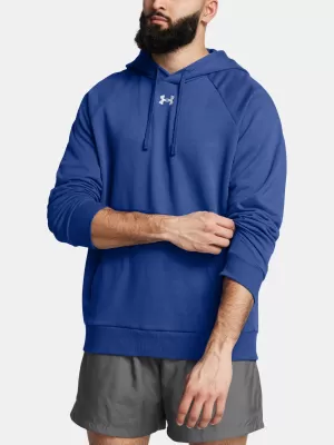 Férfi pulóver UNDER ARMOUR RIVAL FLEECE HOODIE 1379757-432 KÉK
