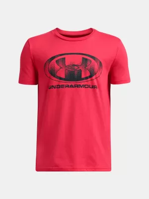 Fiú póló UNDER ARMOUR B GLITCH LOCKERTAG SS 1386833-989 PIROS