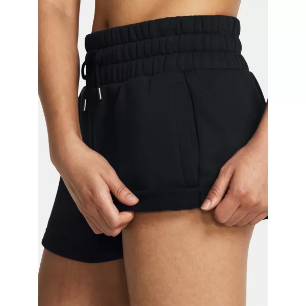  Női rövidnadrág UNDER ARMOUR ICON FLEECE BOXER SHORTS 1382725-001 FEKETE 