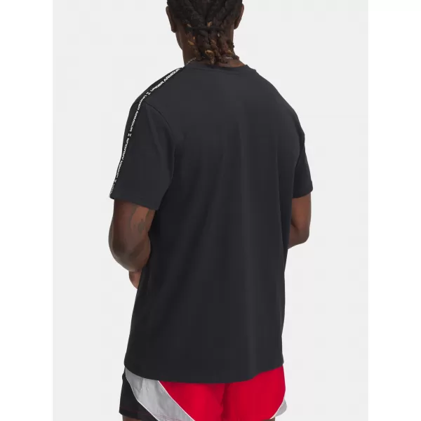  Férfi póló UNDER ARMOUR ICON HWT TEE TAPING 1390300-001 FEKETE 