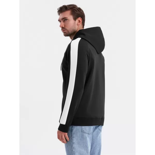  Férfi pulóver OMBRE OM-SSZP-0210 FEKETE 