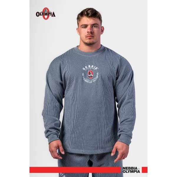  Túlméretes, kapucni nélküli pulóver SIGNATURE 797 BLUE Nebbia 