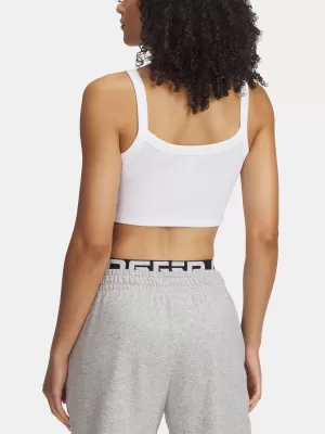 Női felső UNDER ARMOUR RIVAL RIB BABY TANK 6000265-100 FEHÉR