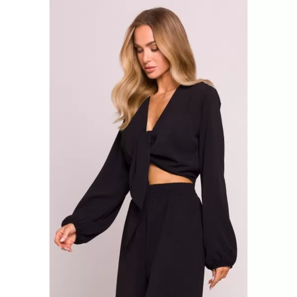  Női crop top MOE M861 FEKETE 