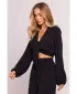 Női crop top MOE M861 FEKETE