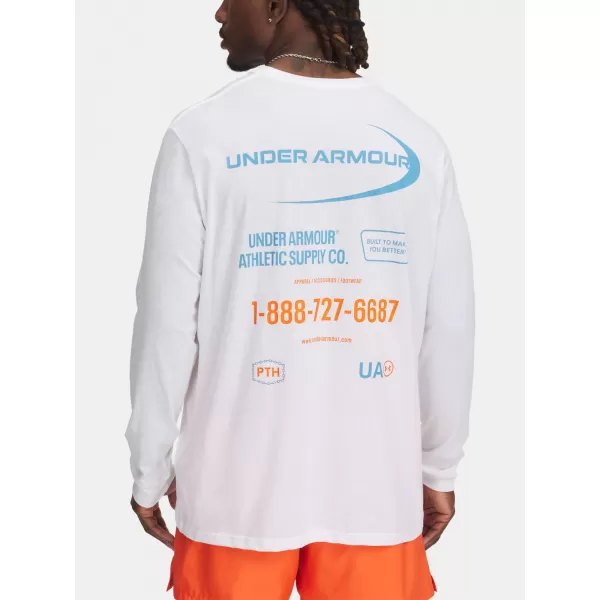 Férfi póló UNDER ARMOUR M WORKWEAR LOGO LS 1390167-100 FEHÉR 