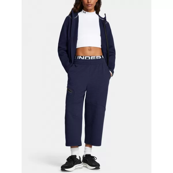  Női sportnadrág UNDER ARMOUR UNSTOPPABLE FLC GRID CROP 1386492-410 KÉK 