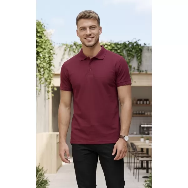  Mens t -phirt gallérral ALTISPORT NoPrint NP/ALM302 GRÁNÁT 