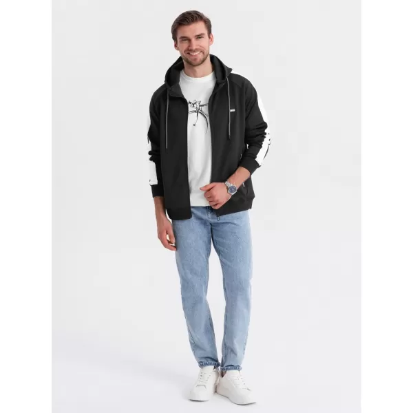  Férfi pulóver OMBRE OM-SSZP-0210 FEKETE 