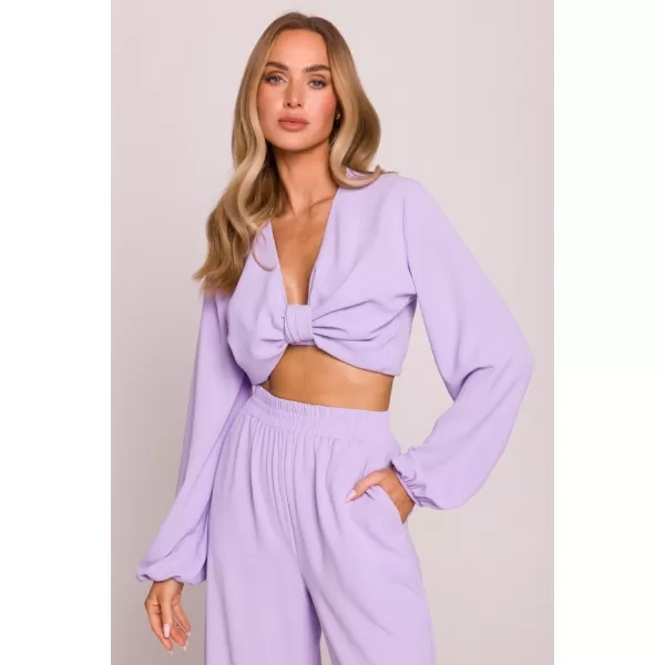  Női crop top MOE M861 LILA 