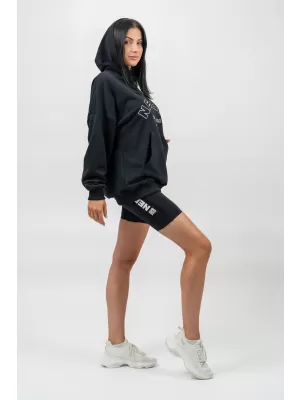 Oversize kapucnis pulóver GYM RAT 256 BLACK Nebbia
