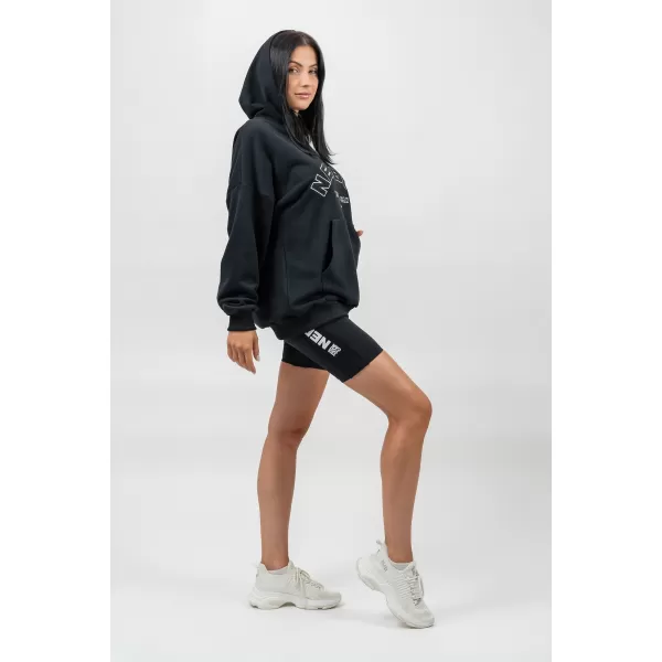  Oversize kapucnis pulóver GYM RAT 256 BLACK Nebbia 