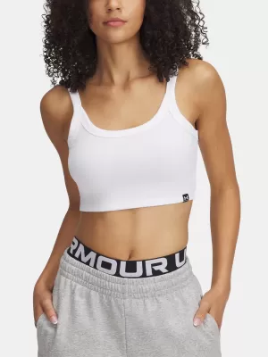 Női felső UNDER ARMOUR RIVAL RIB BABY TANK 6000265-100 FEHÉR