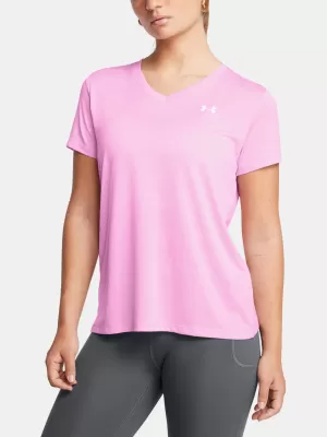 Női póló UNDER ARMOUR TECH SSV- TWIST 1384227-638 RÓZSASZÍN