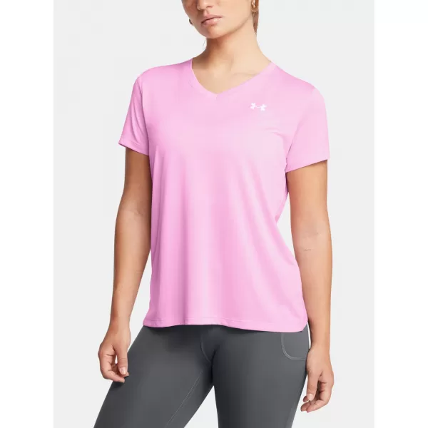  Női póló UNDER ARMOUR TECH SSV- TWIST 1384227-638 RÓZSASZÍN 