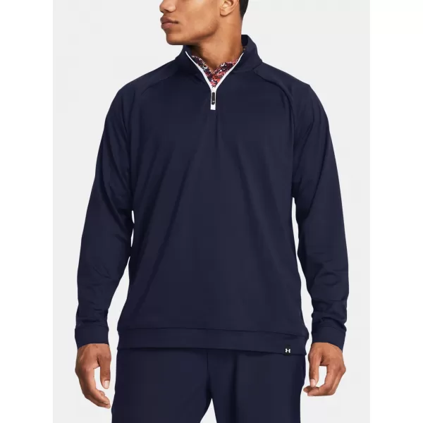  Férfi pulóver UNDER ARMOUR MIDLAYER QZ LB 1383254-410 KÉK 