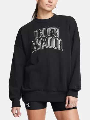 Női pulóver UNDER ARMOUR ICON HWT TERRY OS CREW 1386493-001 FEKETE
