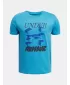 Fiú póló UNDER ARMOUR B SPLIT BIG LOGO SS 1390003-452 KÉK