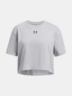 Lányos póló UNDER ARMOUR RIVAL SS 1389755-011 SZÜRKE