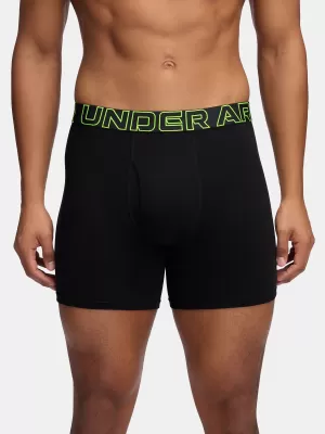 Férfi boxerek UNDER ARMOUR M PERF COTTON 6IN (3KS) 1383889-004 FEKETE