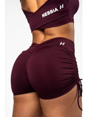 Push-up rövidnadrág fűzéssel STRONG BEAUTY 429 DARK RED Nebbia