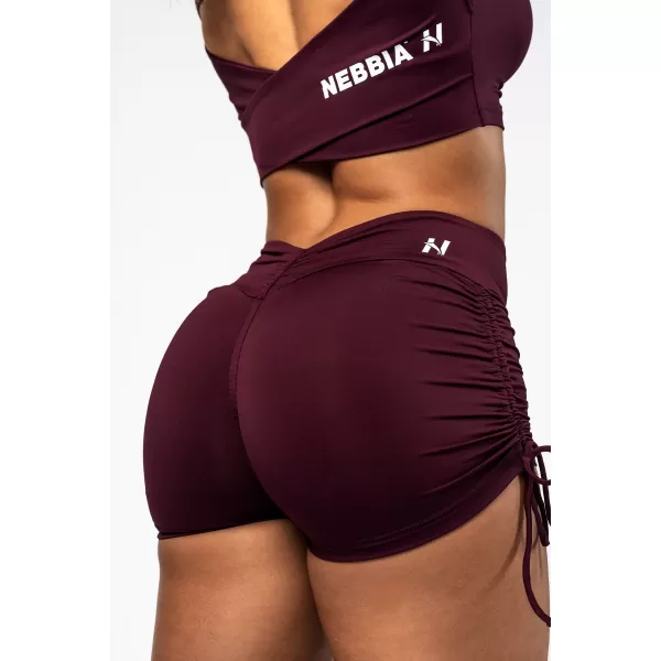  Push-up rövidnadrág fűzéssel STRONG BEAUTY 429 DARK RED Nebbia 