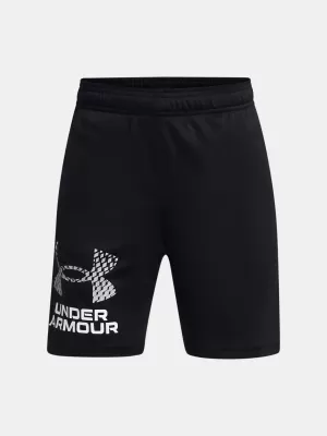 Fiú rövidnadrág UNDER ARMOUR TECH LOGO SHORTS 1383333-001 FEKETE