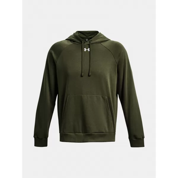  Férfi pulóver UNDER ARMOUR RIVAL FLEECE HOODIE 1379757-390 ZÖLD 