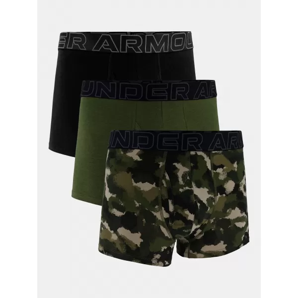  Férfi boxerek UNDER ARMOUR M PERF COTTON NOV 3IN 1383892-391 ZÖLD 