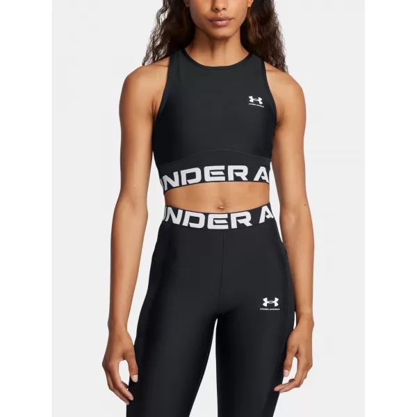  Női felső UNDER ARMOUR HEATGEAR RIB TANK 1388694-001 FEKETE 