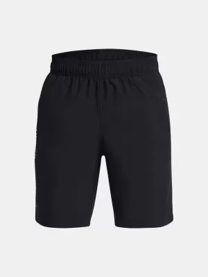Fiú rövidnadrág UNDER ARMOUR WOVEN WDMK SHORTS 1383341-001 FEKETE