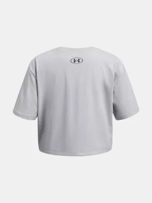 Lányos póló UNDER ARMOUR RIVAL SS 1389755-011 SZÜRKE