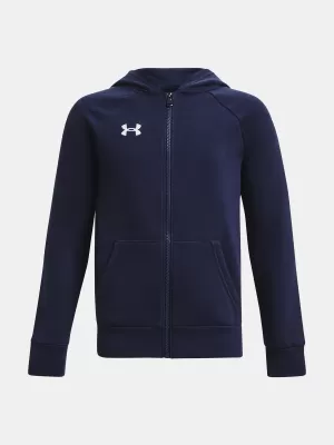 Fiú pulóver UNDER ARMOUR RIVAL FLEECE FZ HOODIE 1379794-410 KÉK