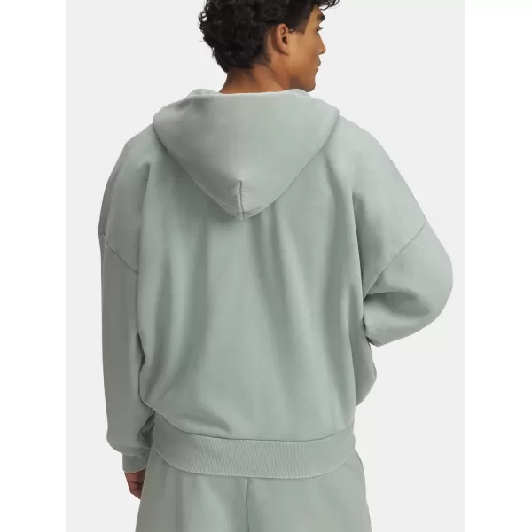  Férfi pulóver UNDER ARMOUR ICON HWT FLEECE WASH FZ 6000651-348 ZÖLD 