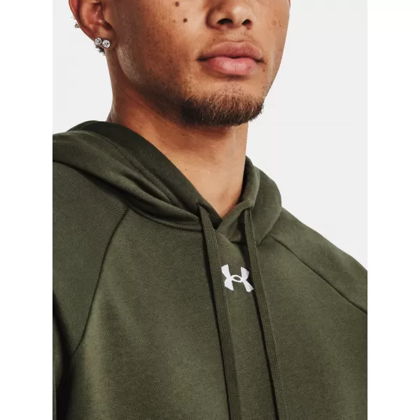  Férfi pulóver UNDER ARMOUR RIVAL FLEECE HOODIE 1379757-390 ZÖLD 