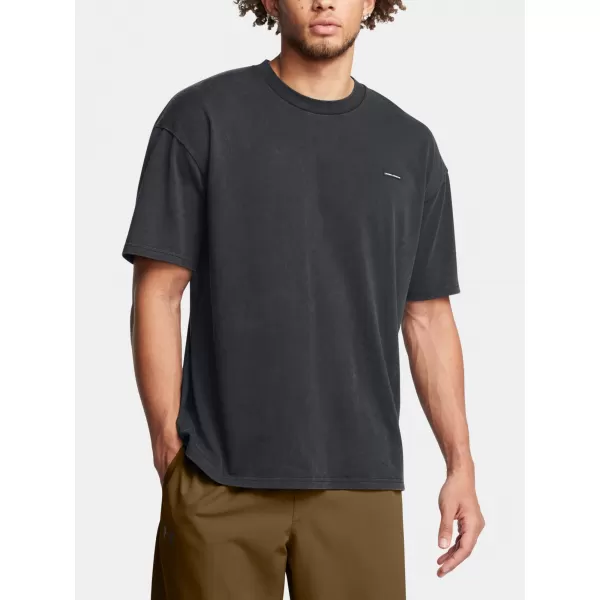  Férfi póló UNDER ARMOUR M HW OS LOGO WASH SS 1389147-001 FEKETE 
