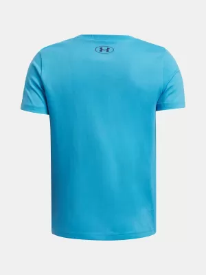 Fiú póló UNDER ARMOUR B SPLIT BIG LOGO SS 1390003-452 KÉK