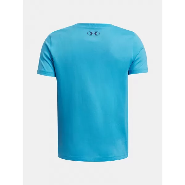 Fiú póló UNDER ARMOUR B SPLIT BIG LOGO SS 1390003-452 KÉK 
