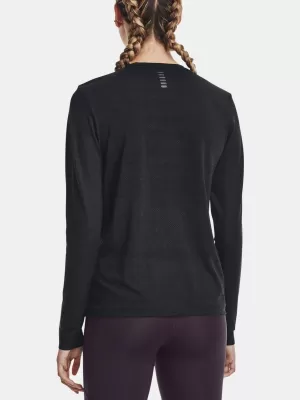 Női póló UNDER ARMOUR SEAMLESS STRIDE LS 1375699-001 FEKETE